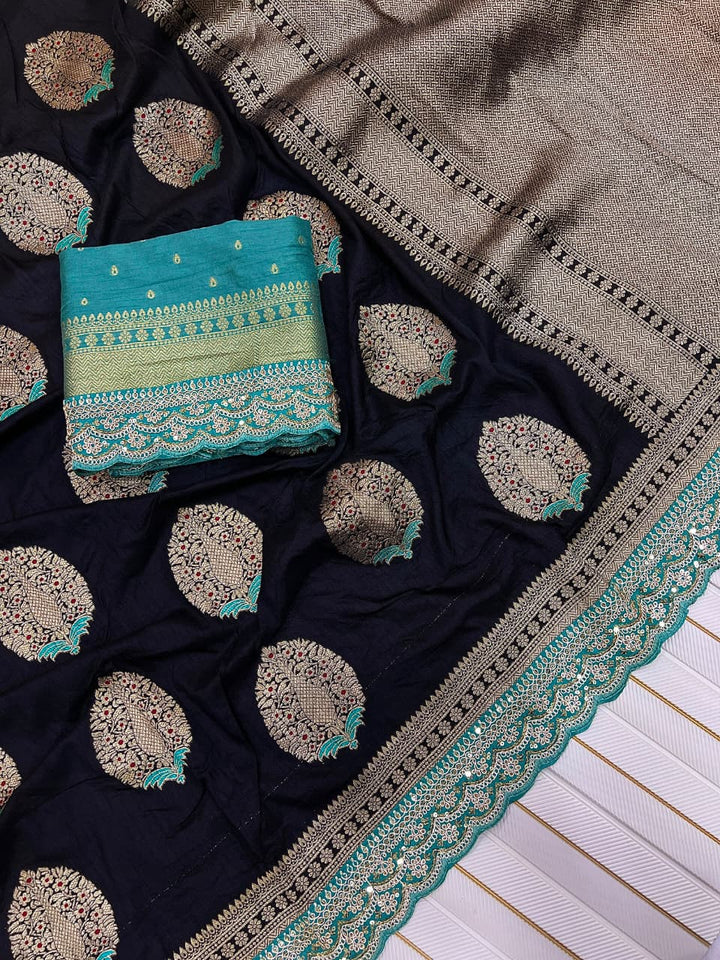 Sophisticated Elegance – Premium Dola Silk (Blended) Saree