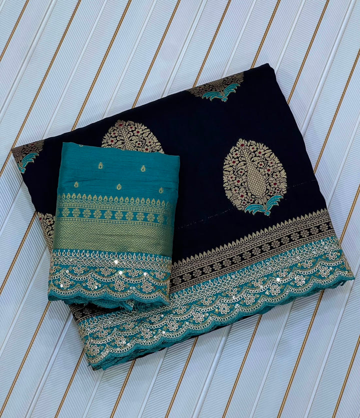 Sophisticated Elegance – Premium Dola Silk (Blended) Saree