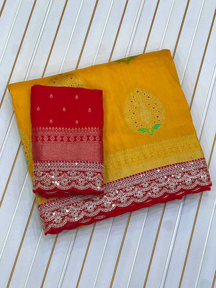 Sophisticated Elegance – Premium Dola Silk (Blended) Saree