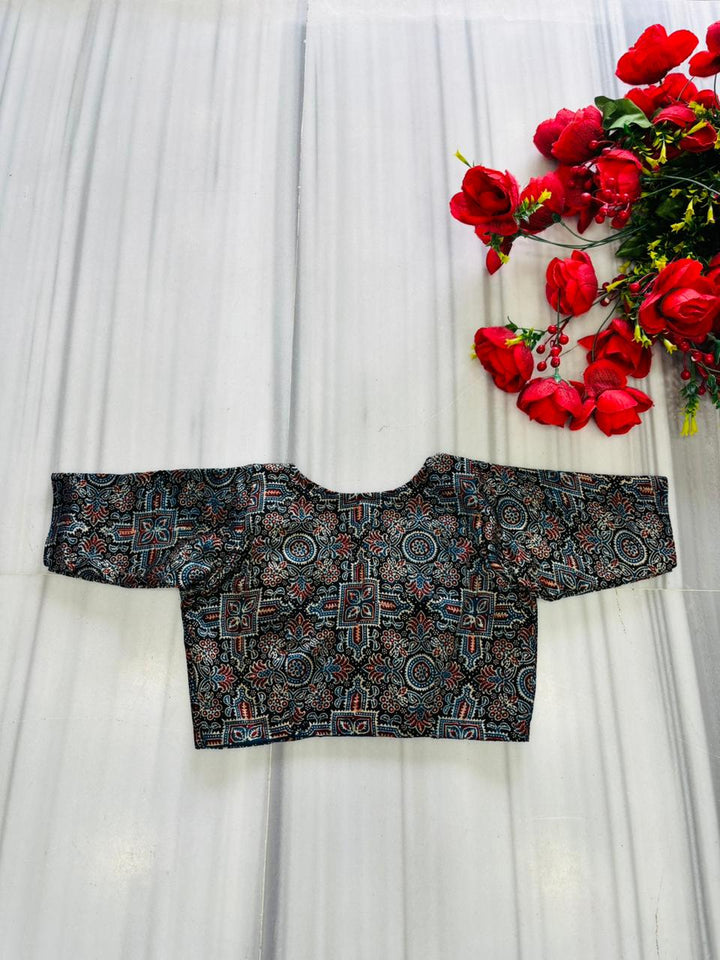 Midnight Artistry - Modal Silk Blouse