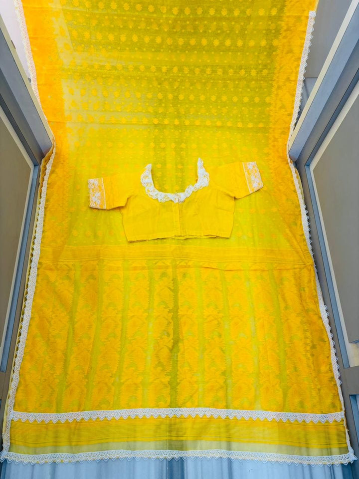 Aradhana Bengal Jamdani Saree with Blouse (Combo)
