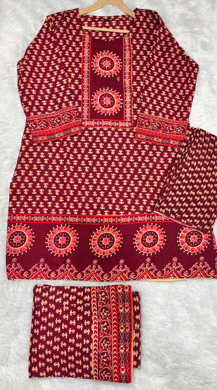Floral Fable Cotton Kurti Set