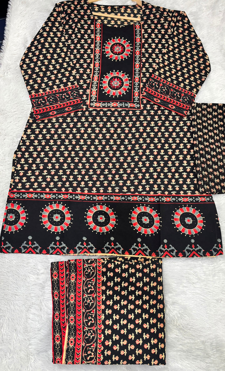 Floral Fable Cotton Kurti Set