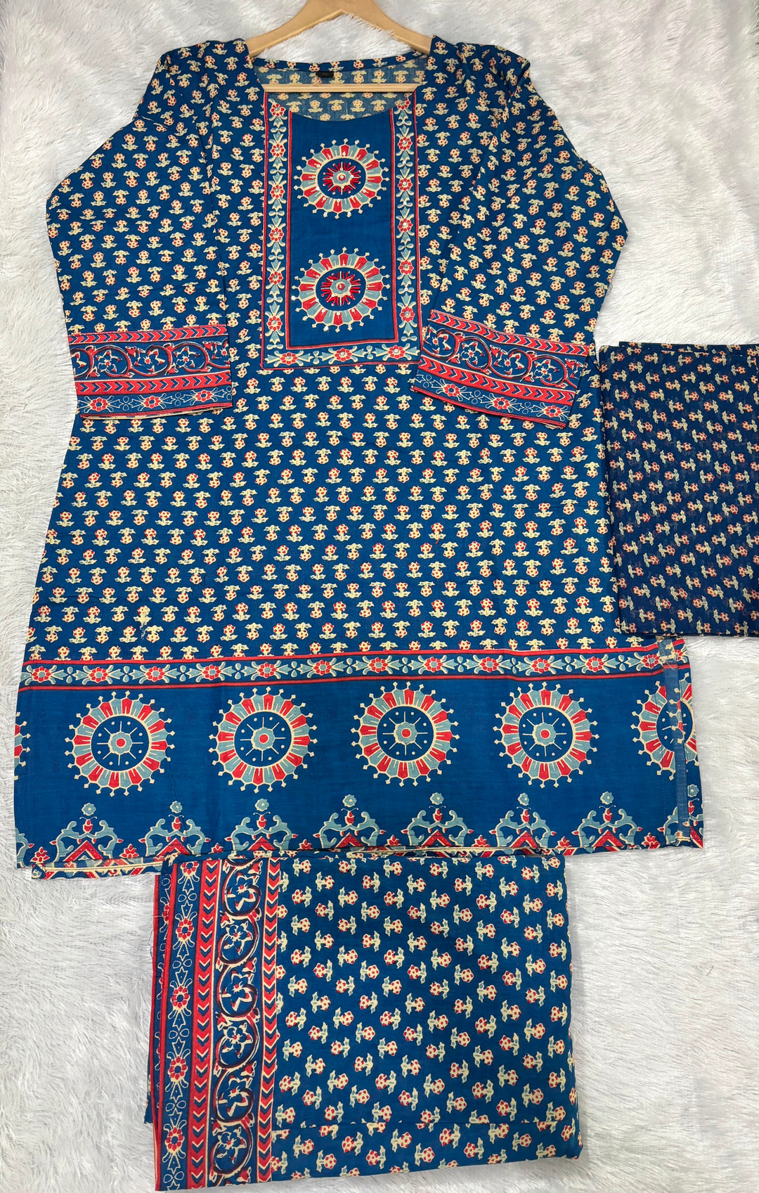 Floral Fable Cotton Kurti Set