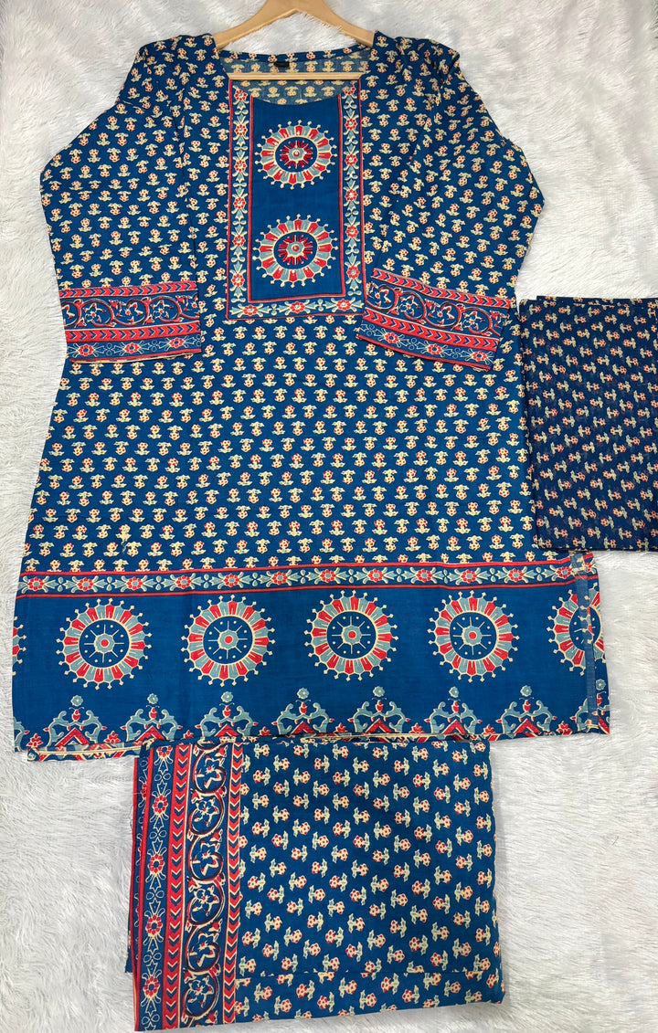 Floral Fable Cotton Kurti Set