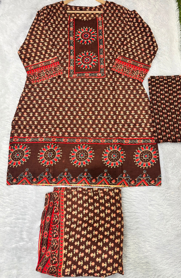 Floral Fable Cotton Kurti Set