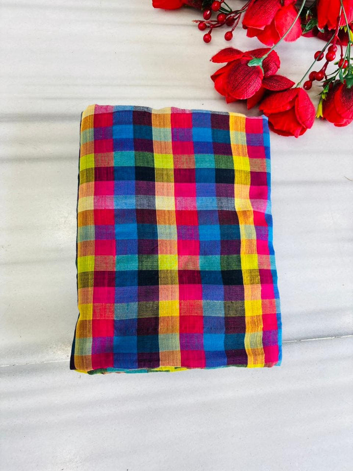 Saptaranga Khadi Cotton Saree 12