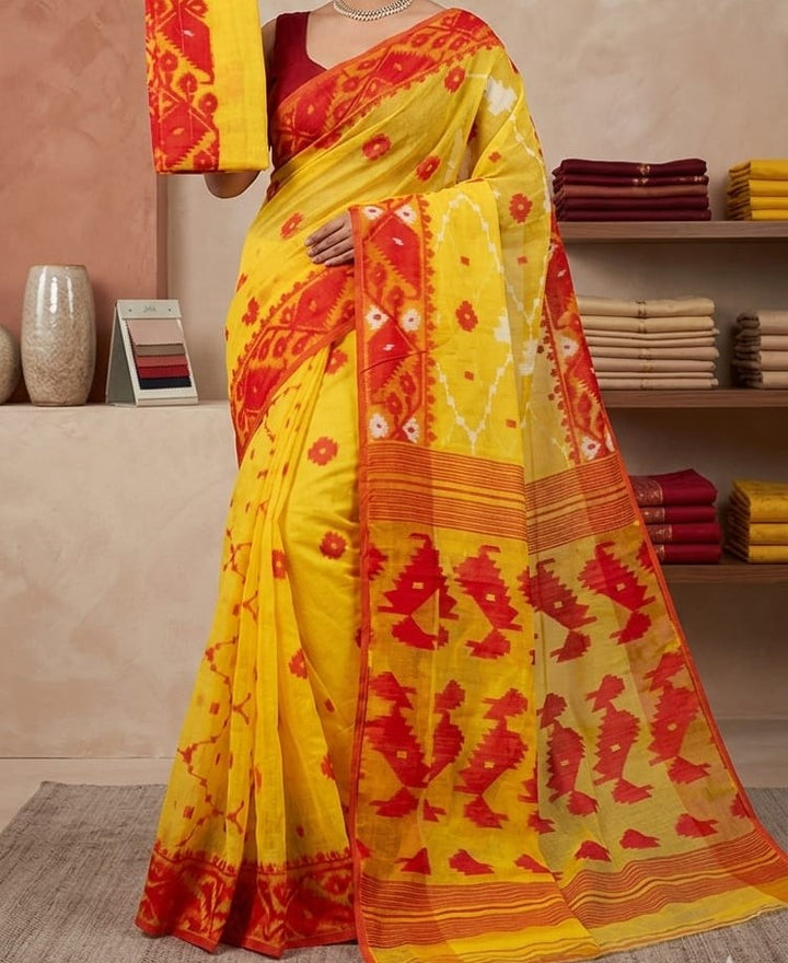 Kumudini | Karat Dhakai Jamdani Saree