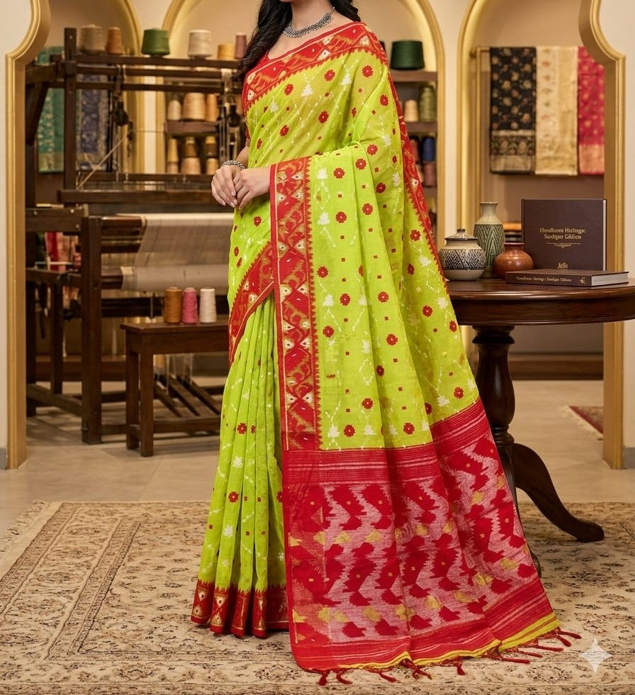 Kumudini | Karat Dhakai Jamdani Saree