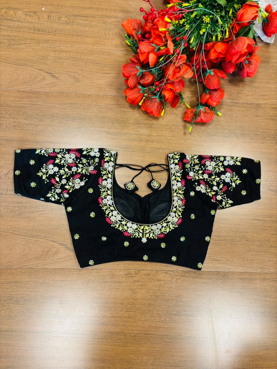 Swarna Saaz Designer Embroidery Vichitra Silk  Blouse