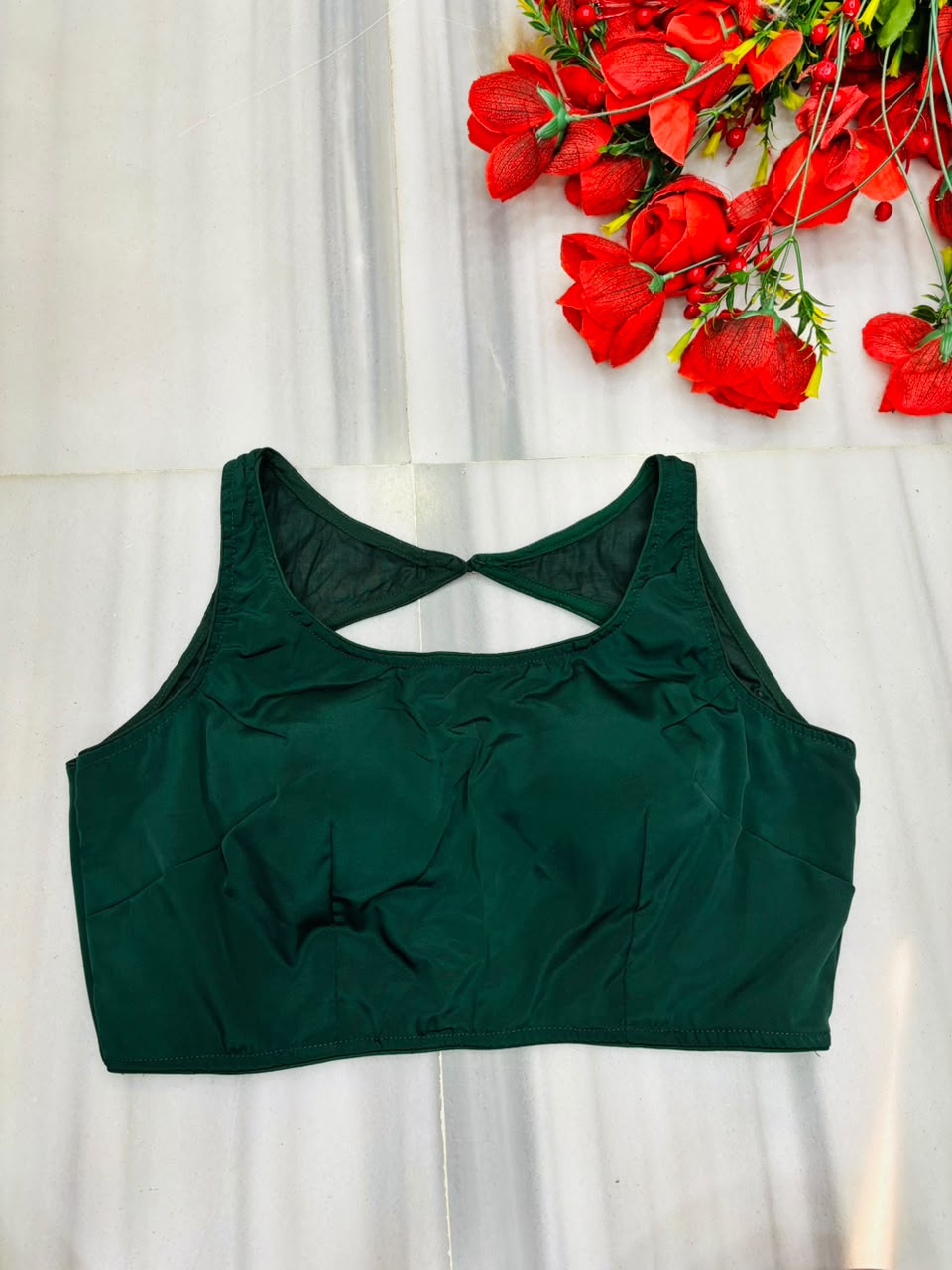 Peony Charm Designer Fancy Silk  Blouse