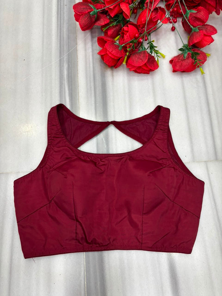 Peony Charm Designer Fancy Silk  Blouse