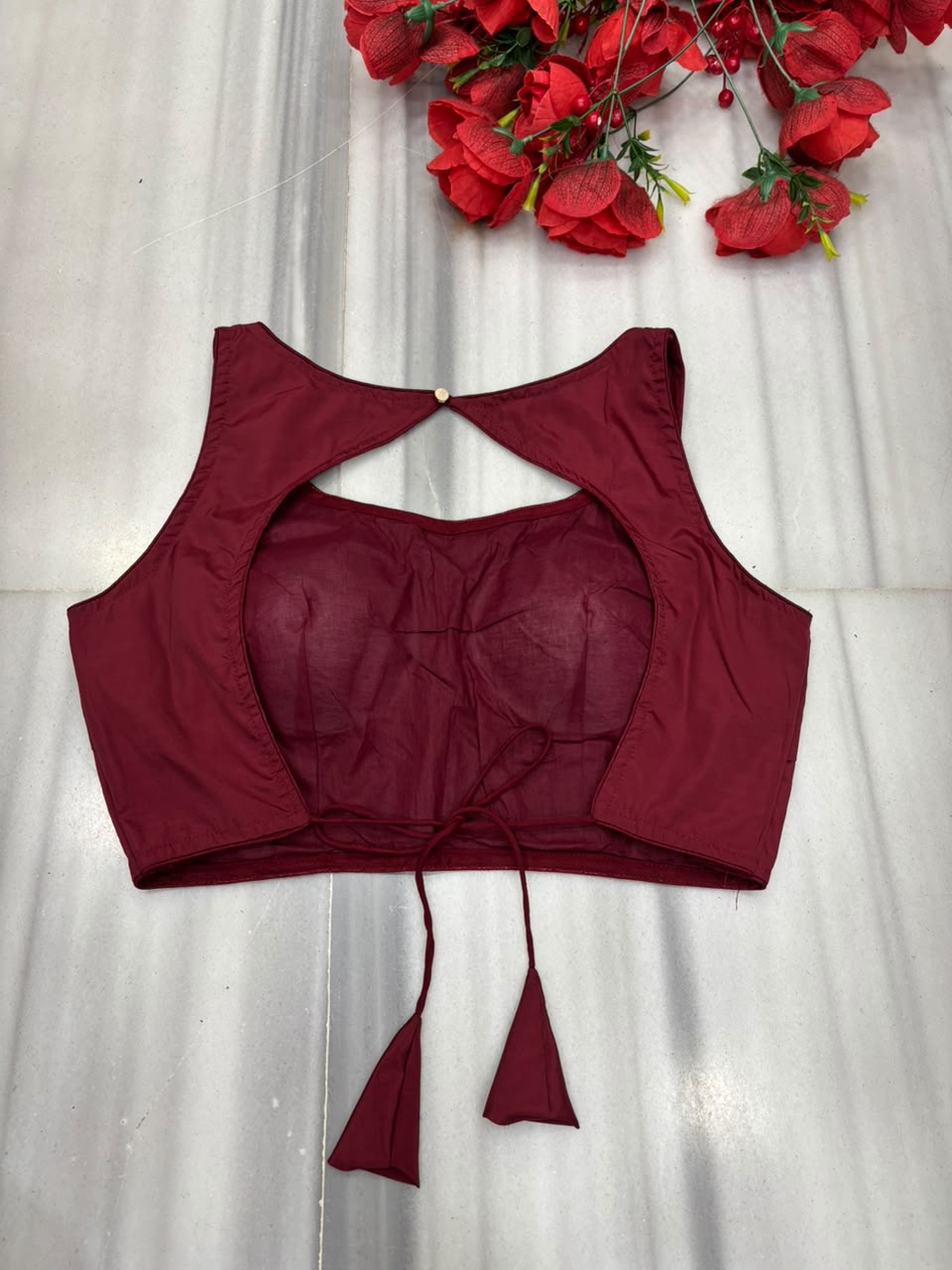 Peony Charm Designer Fancy Silk  Blouse
