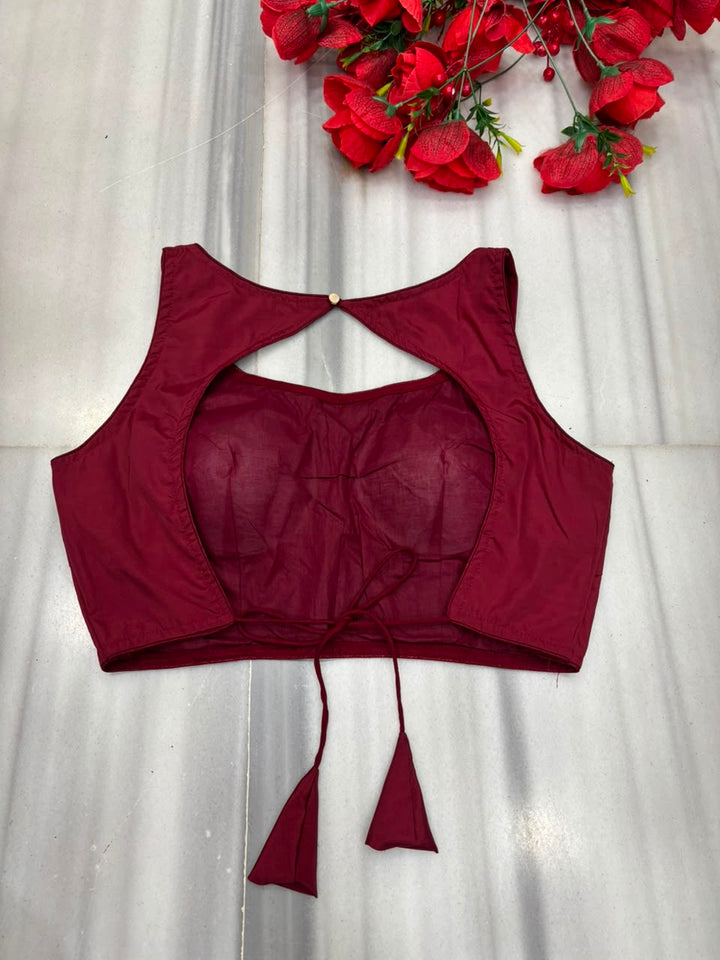 Peony Charm Designer Fancy Silk  Blouse