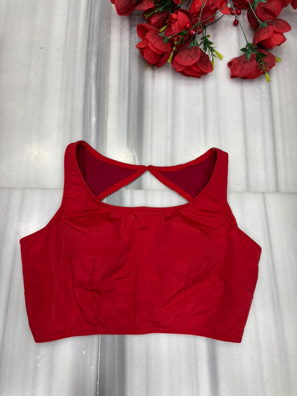 Peony Charm Designer Fancy Silk  Blouse