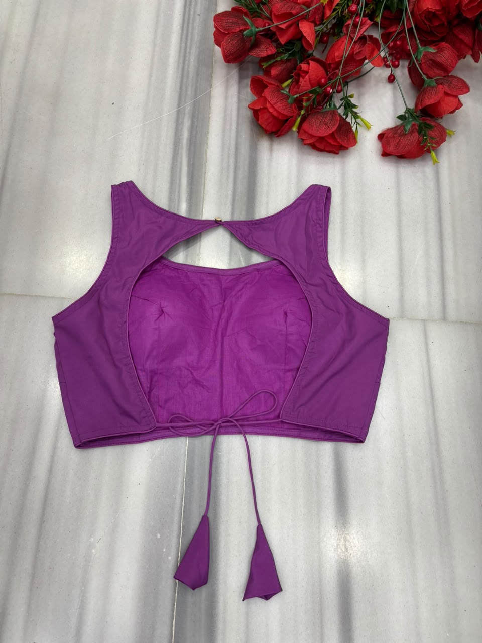 Peony Charm Designer Fancy Silk  Blouse