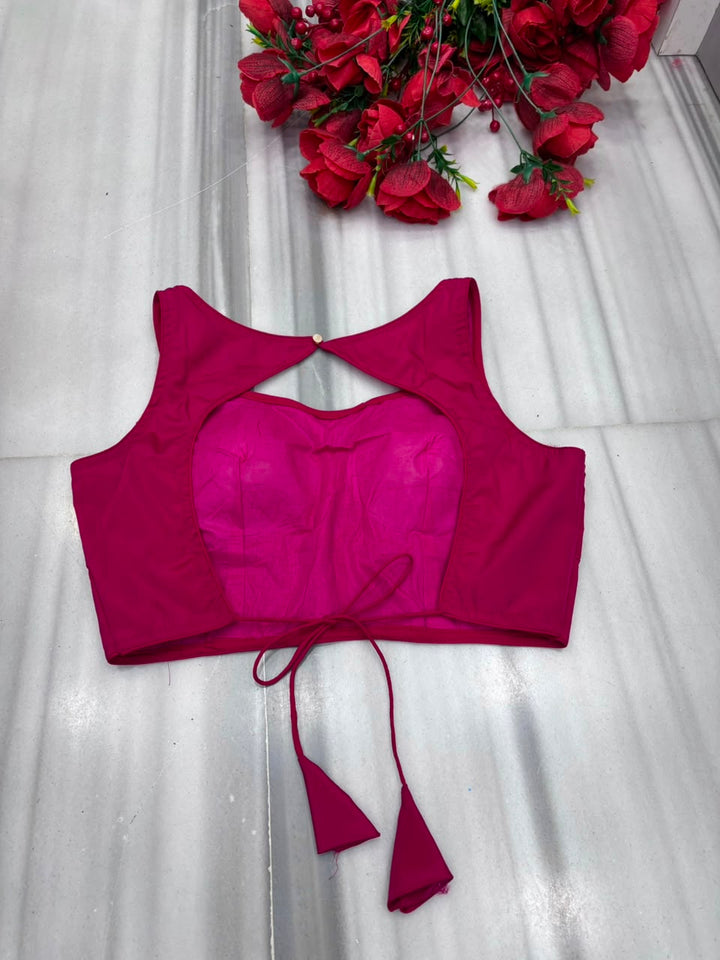 Peony Charm Designer Fancy Silk  Blouse