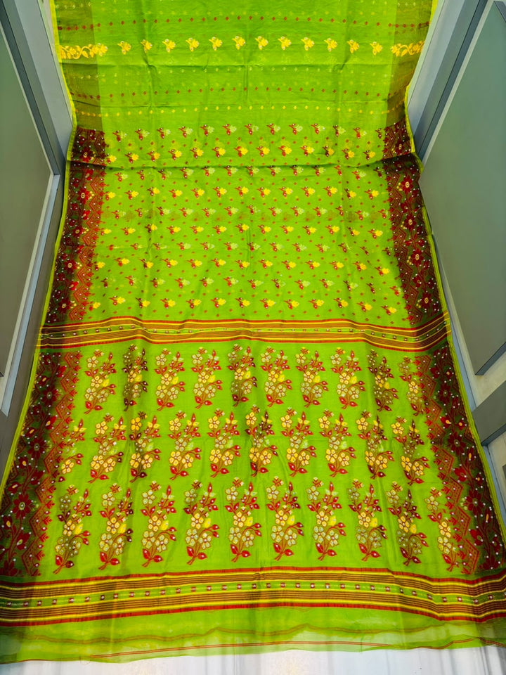 Shonarika Bengal Jamdani Saree With Stone Work
