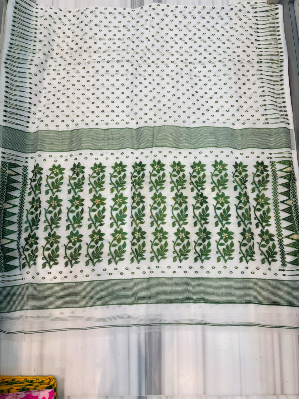 Basanti Bela Bengal Jamdani Saree
