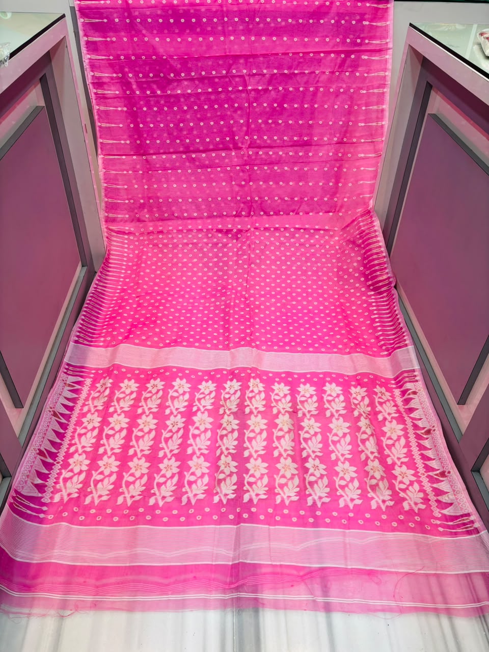Basanti Bela Bengal Jamdani Saree