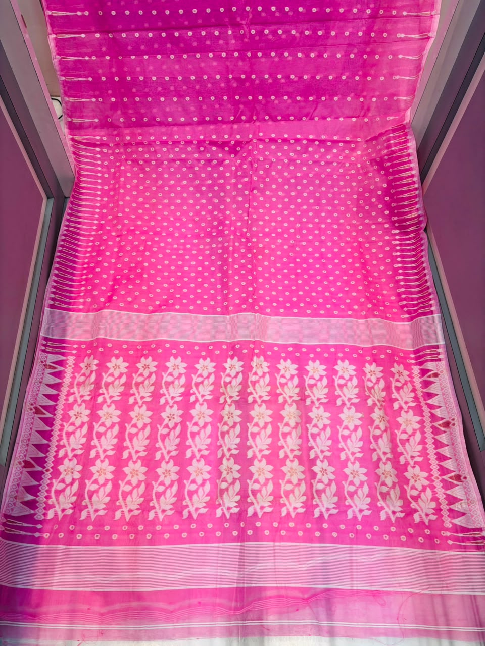 Basanti Bela Bengal Jamdani Saree