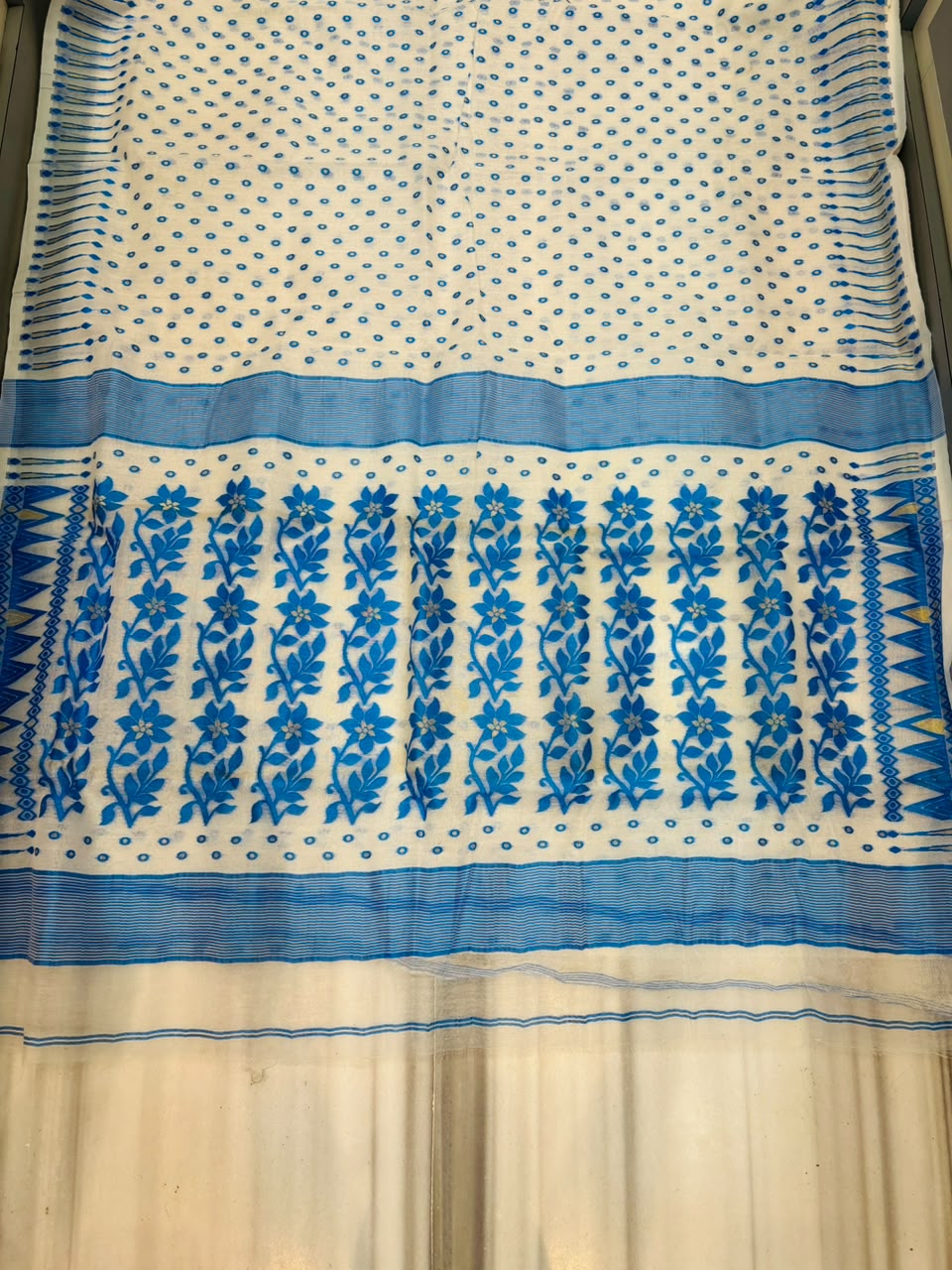 Basanti Bela Bengal Jamdani Saree