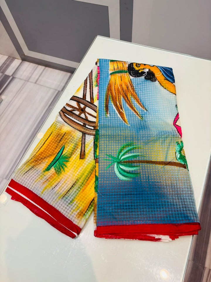 Madhumalati Hand Painted Resham Kota Saree