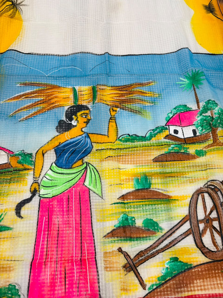 Madhumalati Hand Painted Resham Kota Saree