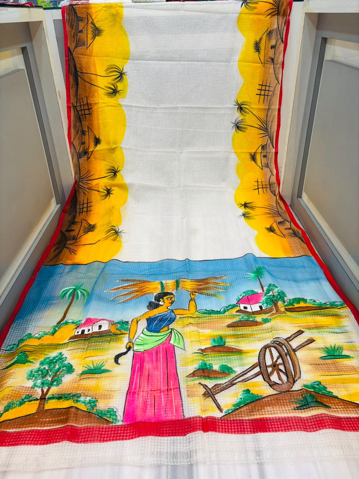 Madhumalati Hand Painted Resham Kota Saree