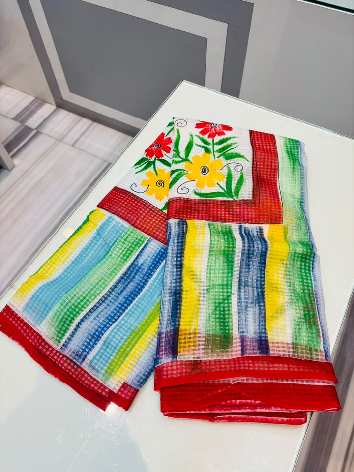 Mallika Hand Painted Resham Kota Saree
