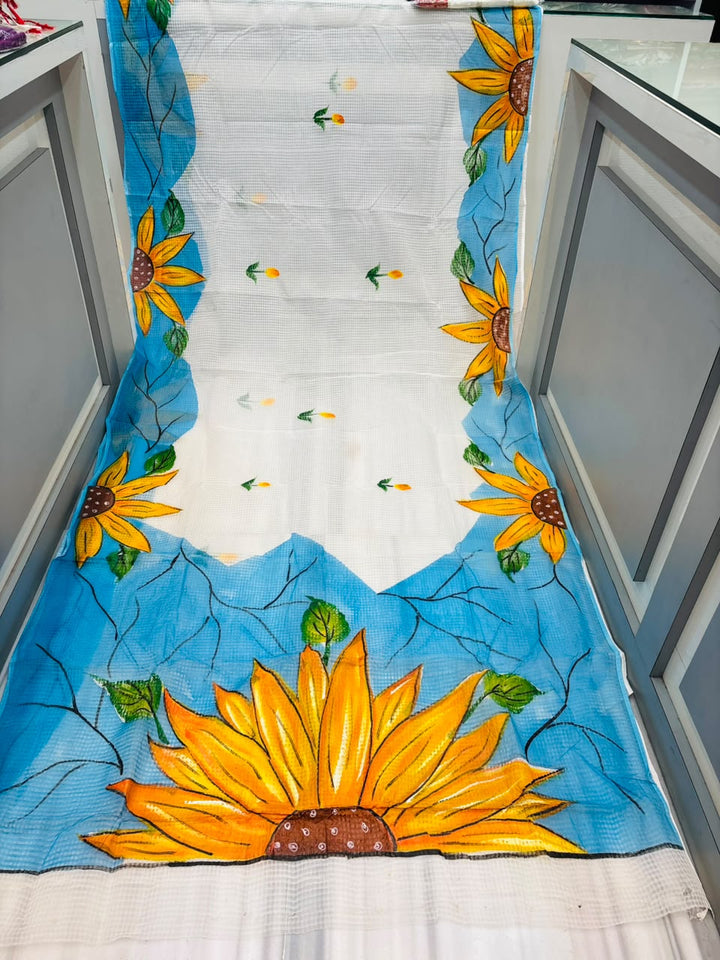 Surjomukhi Maya Hand Painted Resham Kota Saree