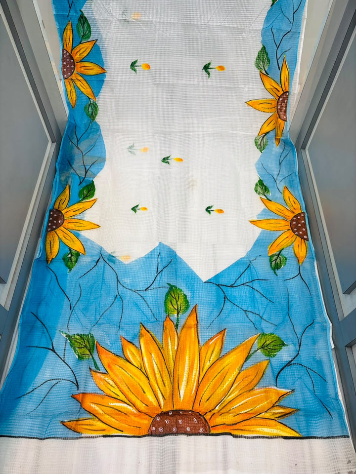 Surjomukhi Maya Hand Painted Resham Kota Saree