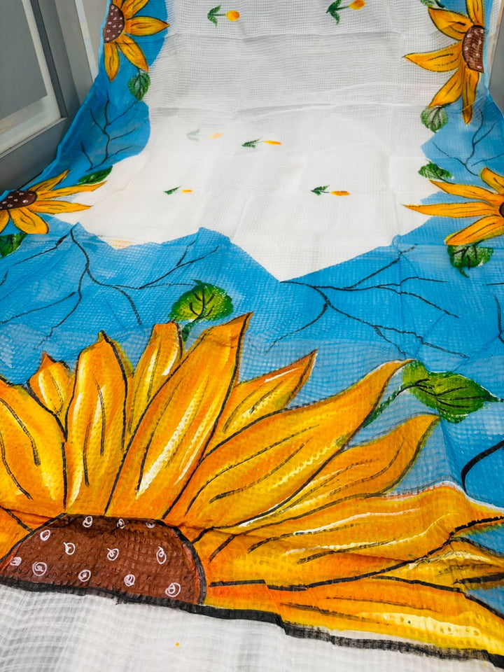 Surjomukhi Maya Hand Painted Resham Kota Saree