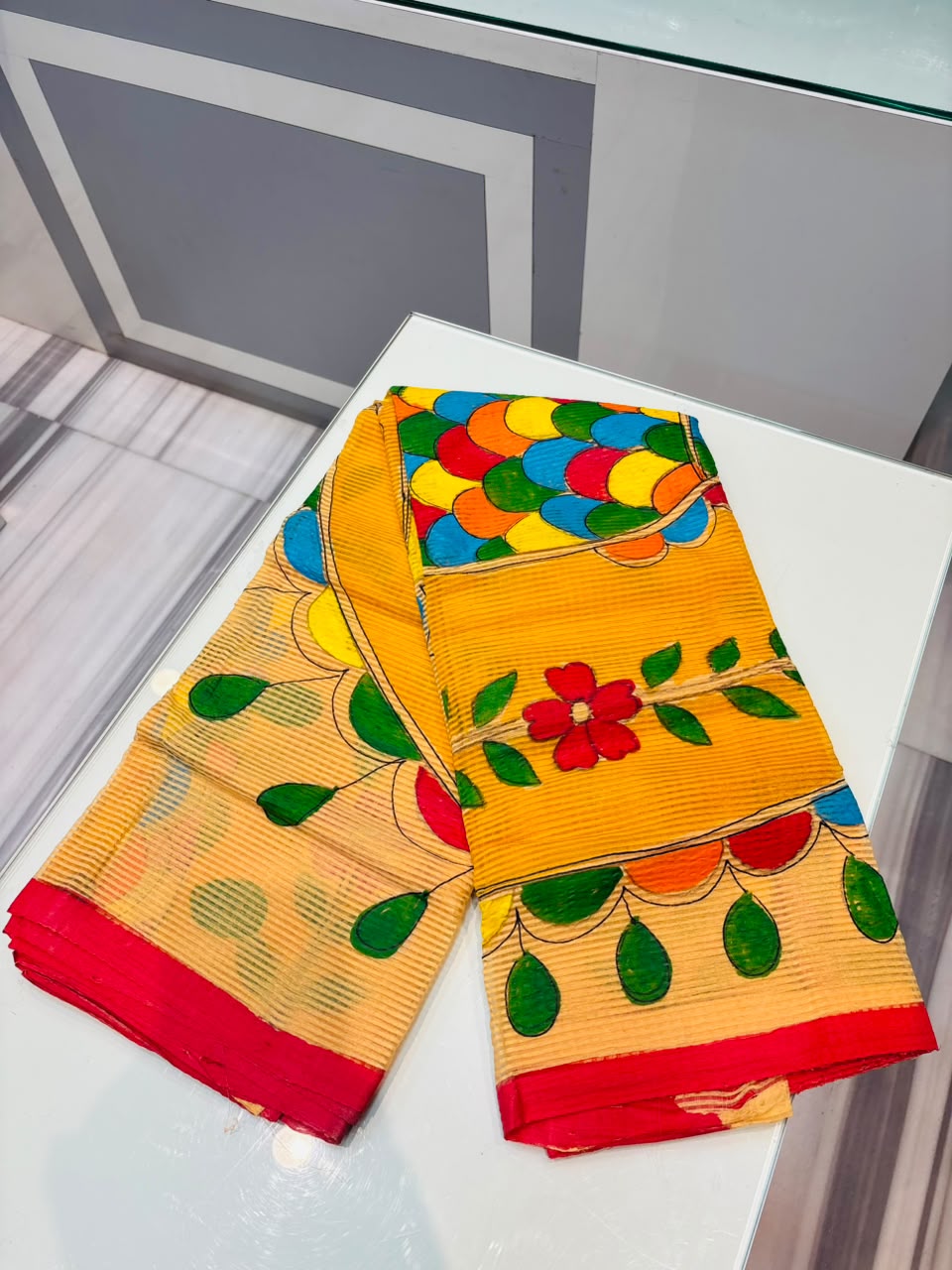 Sona Roddur Hand Painted Resham Kota Saree