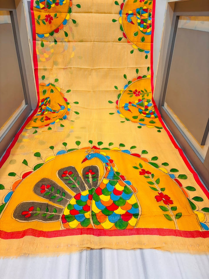 Sona Roddur Hand Painted Resham Kota Saree