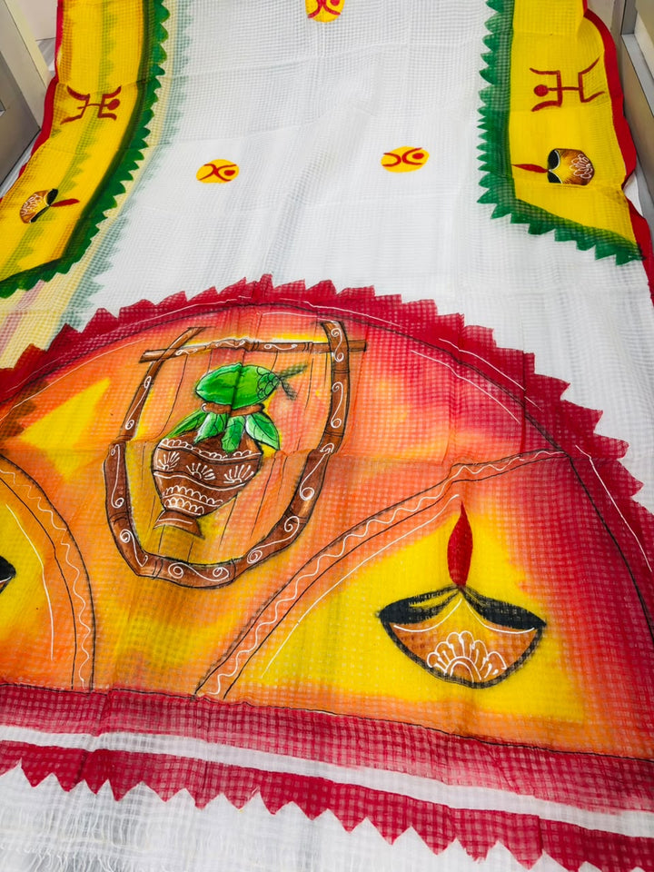 Chandika Hand Painted Resham Kota Saree
