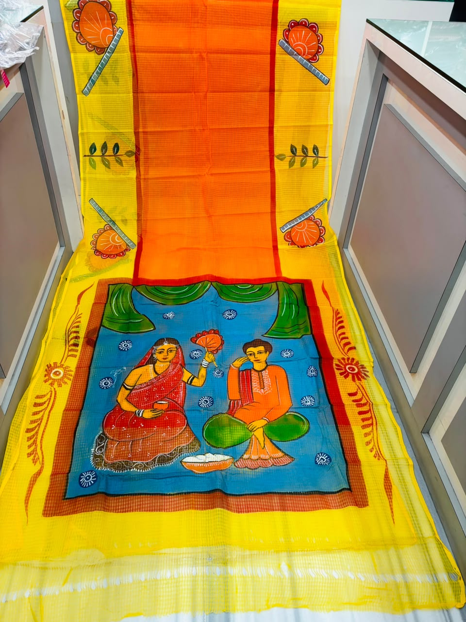 Shasthi Saaj Hand Painted Resham Kota Saree