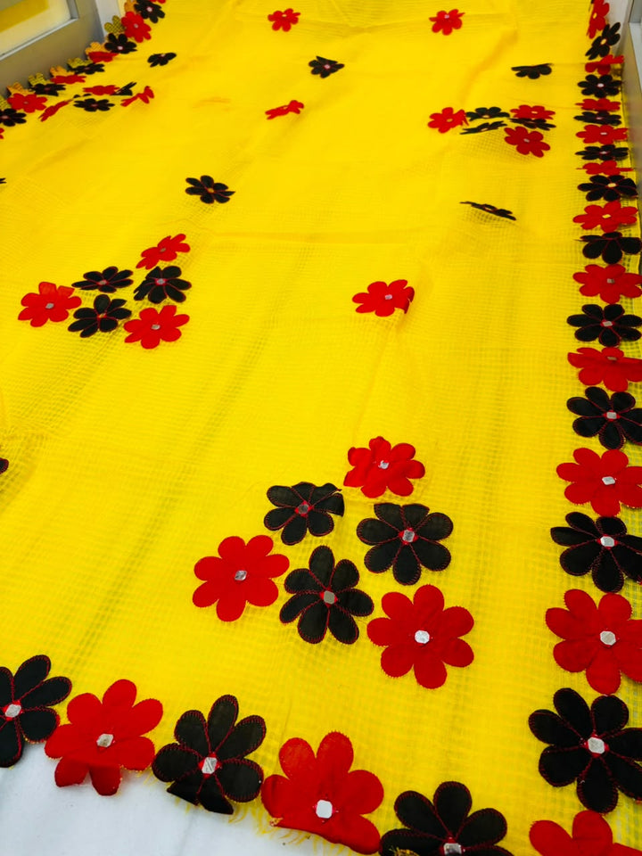 Surobhilata Reshom Kota Applique Saree