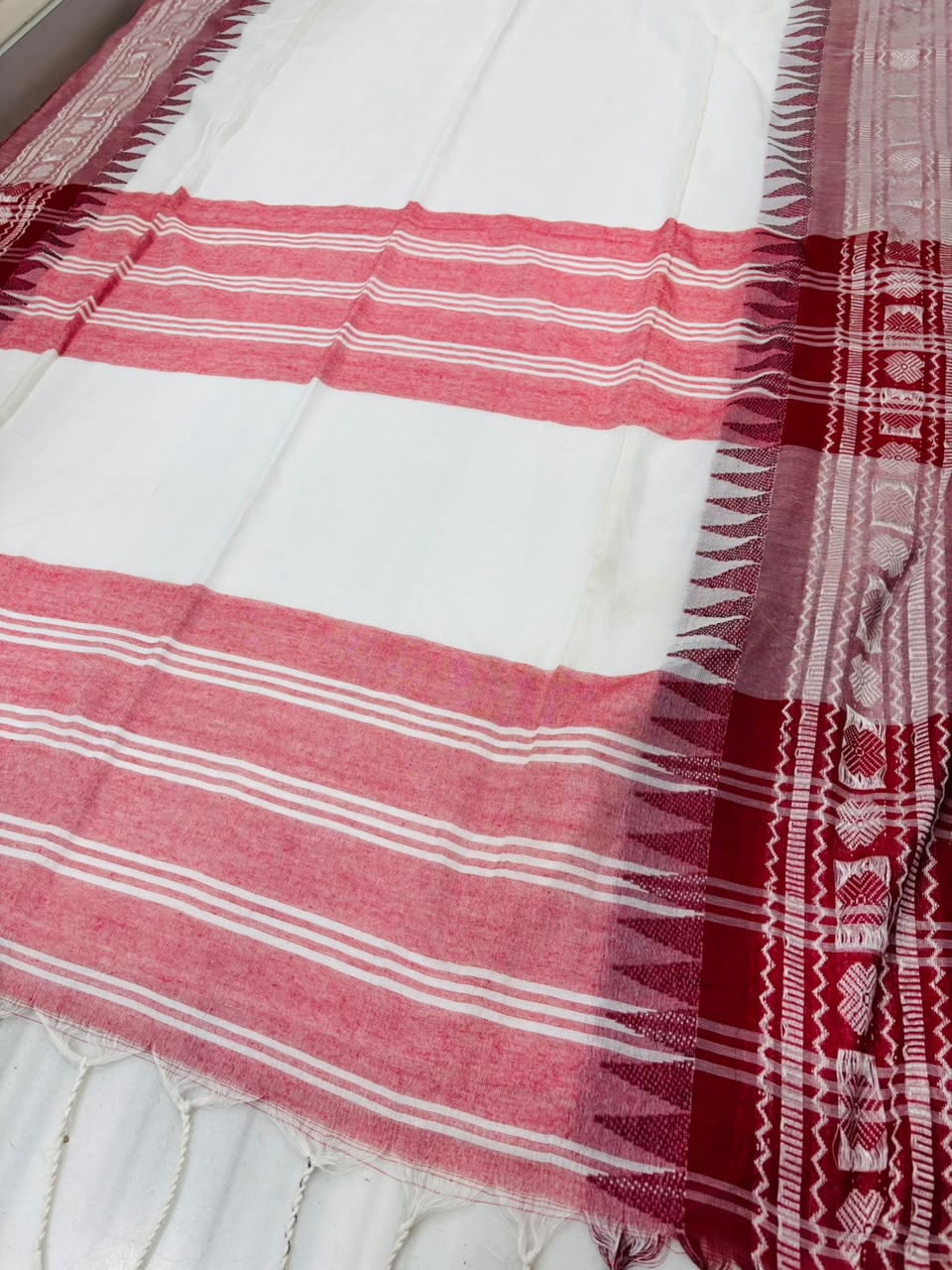 Uma Shakti khadi Jamdani Saree