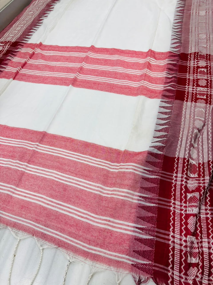 Uma Shakti khadi Jamdani Saree