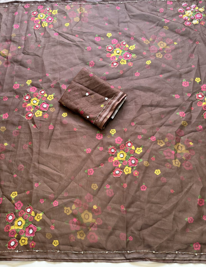 Lustrous Legacy Tabby Organza Saree