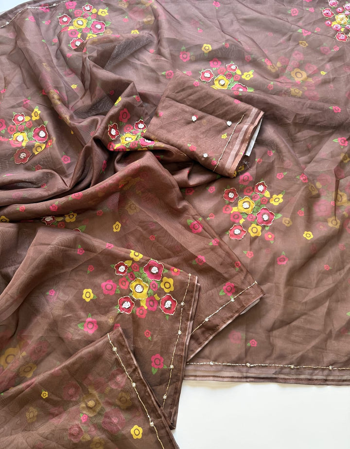 Lustrous Legacy Tabby Organza Saree