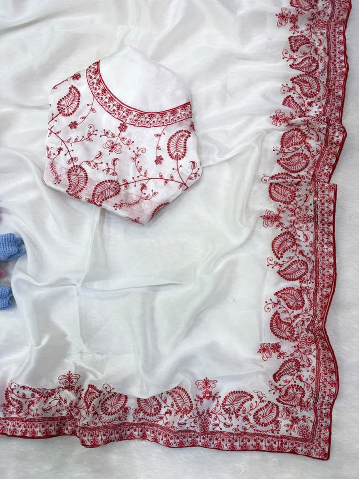 A Moment of Magic – Tebby Silk Saree with Sequin & Thread Embroidery Work