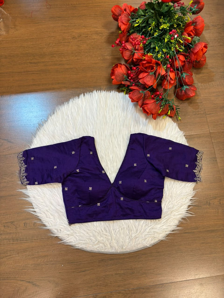Falling For Florals Vichitra Silk Blouse