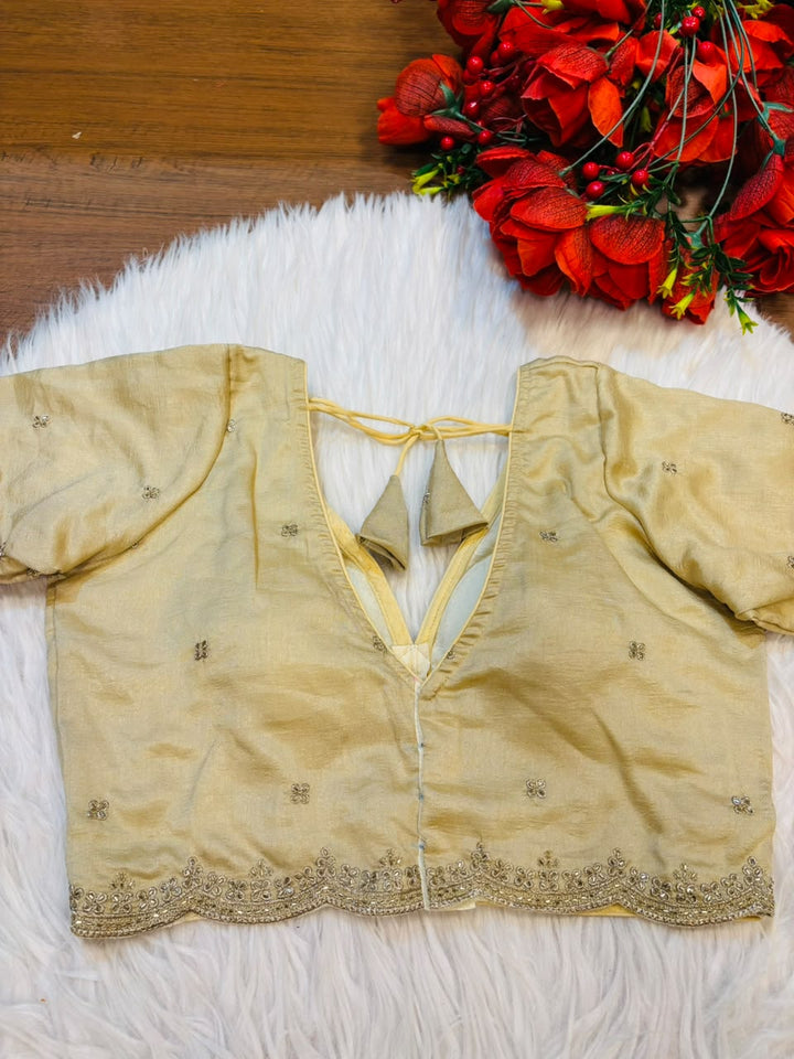 Falling For Florals Vichitra Silk Blouse