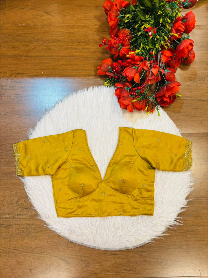 Falling For Florals Vichitra Silk Blouse