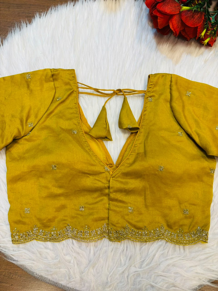 Falling For Florals Vichitra Silk Blouse