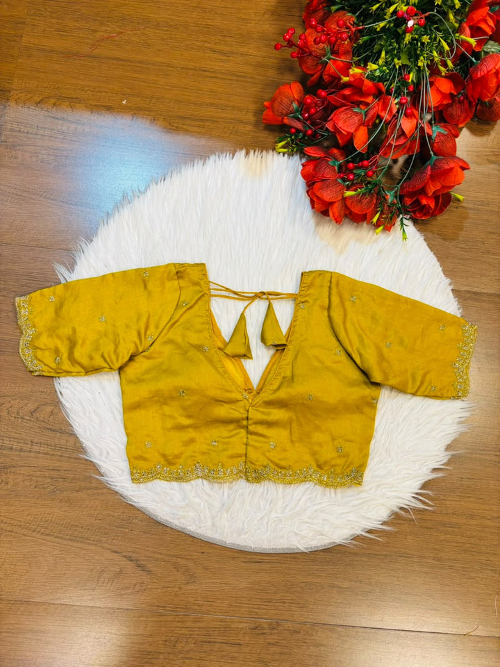 Falling For Florals Vichitra Silk Blouse