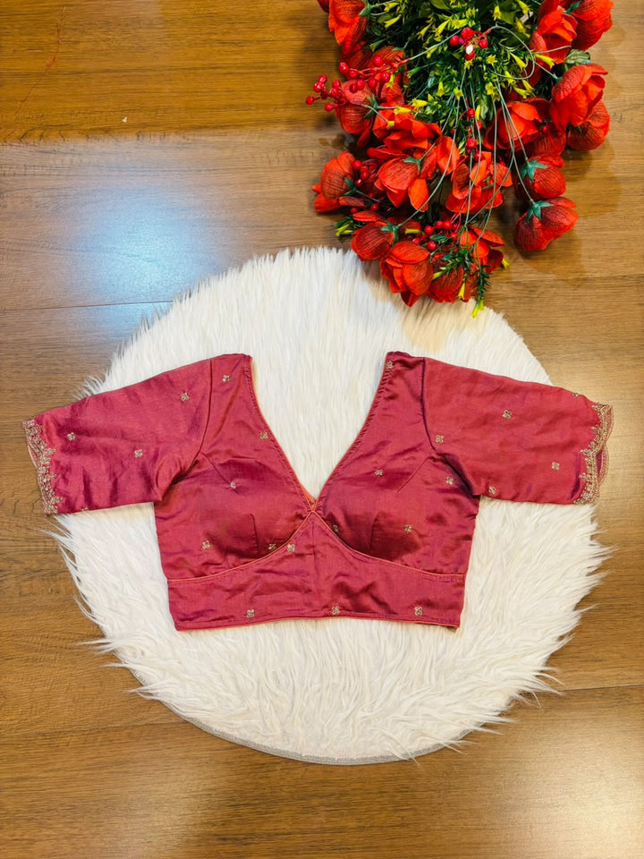 Falling For Florals Vichitra Silk Blouse