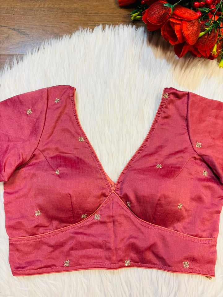 Falling For Florals Vichitra Silk Blouse